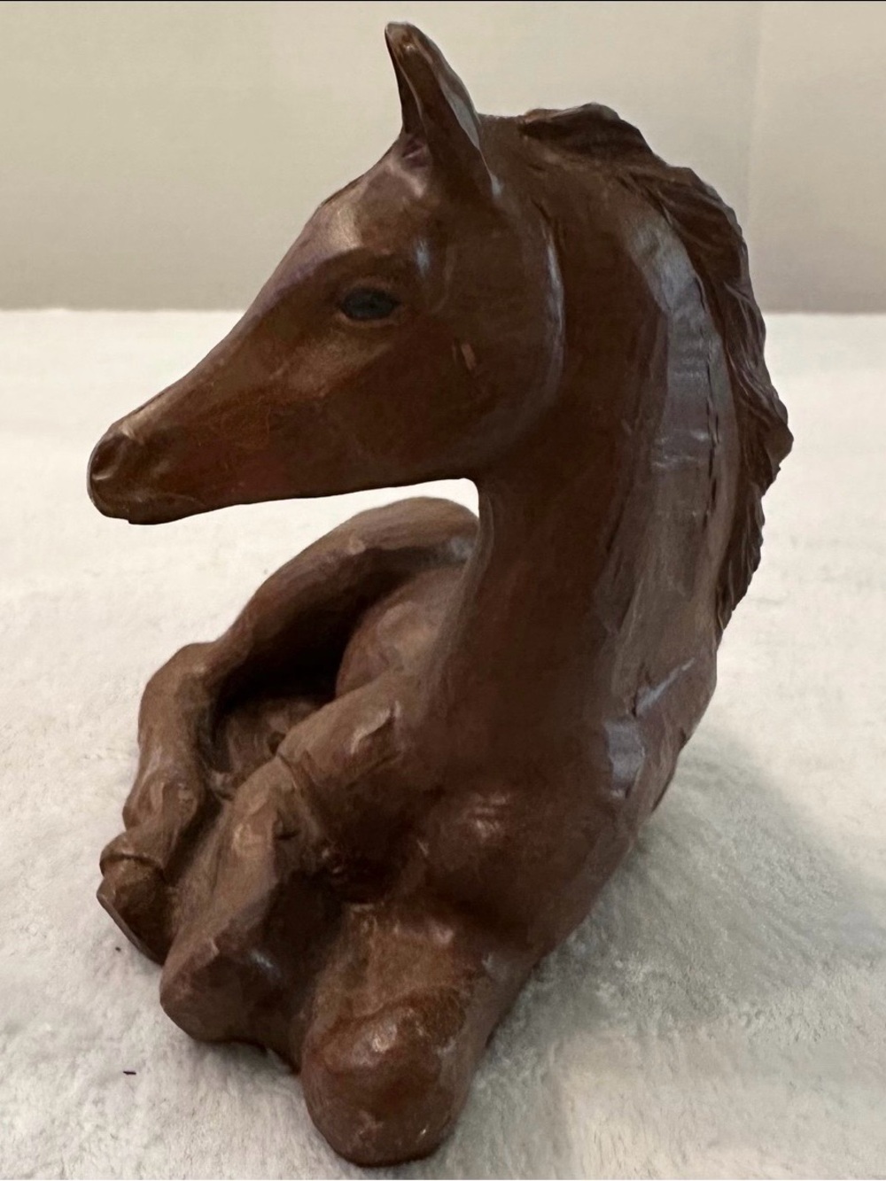VINTAGE Red Mill Manufacturing Laying Horse Foal Figurine 1989 USA brown - Picture 4 of 8